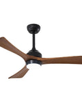 42" Solid Wood Blades Ceiling Fan with Lights featuring solid wood blades and matte black finish for indoor use.