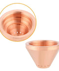 Copper Cup, Nozzle, Tips And Cover Set For Plasma Cutter Torch, showing pro grade heavy duty copper nozzle with inner view
