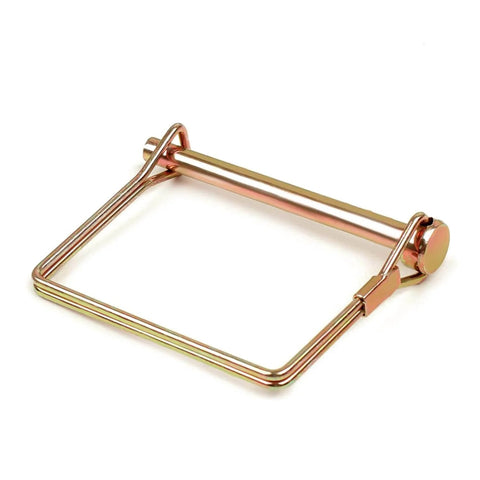 10 Pack 5/16 Inch Trailer Coupler Wire Lock Pins Gold, 4 Inch Long, Heavy Duty Zinc Plated Carbon Steel Trailer Hitch Pins