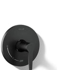 Rite Temp Bath And Shower Trim With 1.75 GPM Showerhead Single Handle Control For On Off And Temperature Matte Black