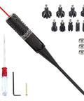 Red Dot Laser Bore Sight Kit For Pistols Rifles Scopes And Shotguns With Multi Caliber Adapters Up To 0.54 Caliber Calibrate Without Firing