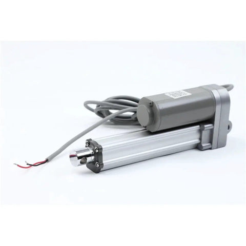 Top Shelf Electric PMDC Brushed Motor Push Pull Linear Actuator Controller with aluminum casing and motor for hydraulic motion.