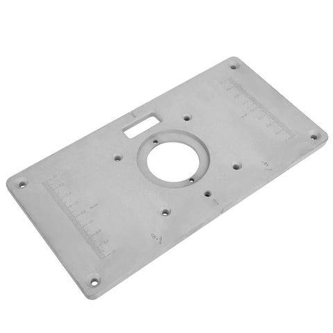 Rock Solid Aluminum Router Table Insert Plate Fits Dcw600 Like A Charm Precision Woodworking Trimmer Ring flat mount with measurements.