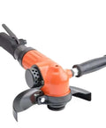 High Torque 180mm Pneumatic Angle Grinder Rock Solid Air Powered Heavy Duty with black handle and orange casing.