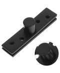 Matte black stainless steel hidden pivot door hinge with 360 degree rotation concealed center shaft for wood and secret doors.