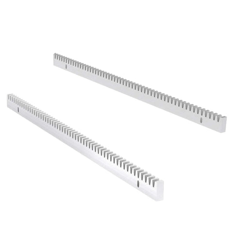 Galvanized Steel Gear Rack For Sliding Gate Operators 8mm Thick 3.28 Feet Total Length Includes Mounting Hardware Teeth Track
