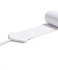 Ultra Thin Flat Power Extension Cord 0.003 Inch Thick, 9.84 Feet White unrolled on a flat surface