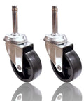 Set Of 2 Heavy Duty 3 Inch Swivel Caster Wheels For Convertible Hand Truck Junior Replacement Polyolefin Wheel Ball Bearing Easy Install Durable Quick Ship Pro Grade