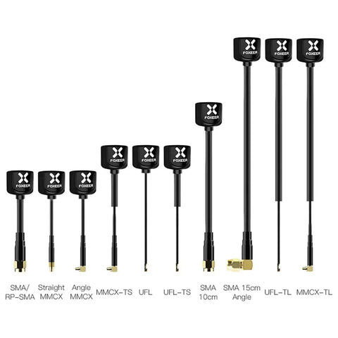 Foxeer4 Elite High Gain FPV Antenna 5.7GHz 2.6dBi RHCP with SMA RPSMA UFL MMCX connectors for freestyle racing drones