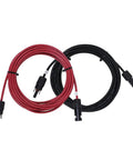 Plug And Play 20 Ft 12 AWG Solar Panel Extension Cable With Hard Plastic Female And Male Connectors, UV Resistant Waterproof PV Wiring
