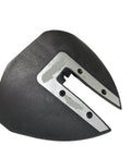 Black hydrofoil stabilizer compatible with outboard motors 40 to 350 HP, part of Whale Tail Hydrofoil Stabilizer For Boat Outboards