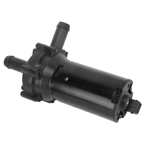 Straight Bolt On Auxiliary Electric Coolant Pump For Smooth Intercooler And Battery Cooling Replaces 11537630368 in black with multiple connectors.