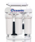 Next Level Commercial Reverse Osmosis Water Filter 400 GPD Tankless System, five-stage white drinking water purifier.