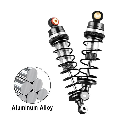 Beefed-Up Front And Rear Aluminum Alloy RC Shock Set For 1/16 Mini-B And 1/18 Mini-T 2.0 LOS314004 Heavy-Duty Vibration-Damping Black
