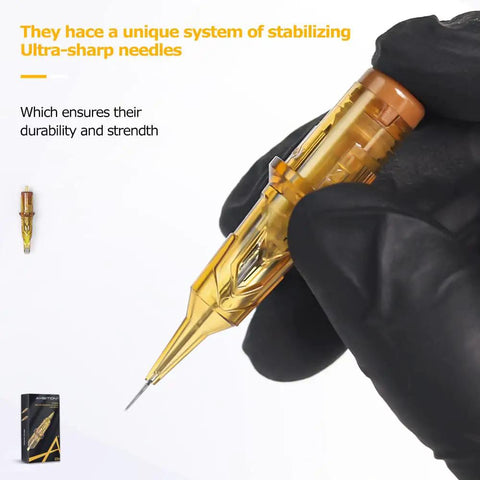 Tattoo Cartridges No 8 Bugpin 11RL Needle Set Disposable 20Pcs 0.25mm 11 Round Liner For Rotary Tattoo Machine close-up
