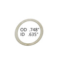 TACSHIM barrel shim ring, metal; outer diameter 0.748 in, inner diameter 0.635 in for muzzle brake timing and alignment.
