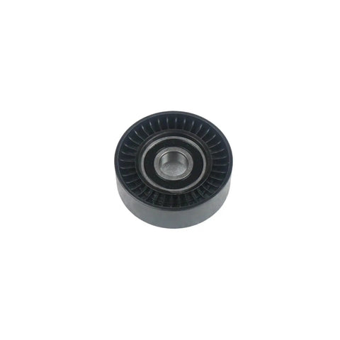 Heavy Duty V Belt Kit Tensioner Pulley For Mercedes Benz W169 W245 A180 A200 2.0L Engine Smooth Torque Transmission Extends Drive System Life And Reduces Wear black pulley front view