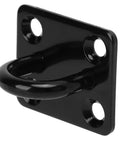 Badass Stainless Steel Pad Eye Plate 5 Pack heavy duty rigging hardware, black steel fixed anchor for ropes and chains.