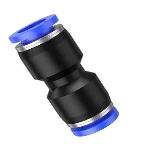 Super Cool 6mm Push Fit Pneumatic Hose Connector Kit With 24 Pieces For Easy Air Line Quick Release And Perfect Precision Fitting Use In Tight Spaces, angled black blue fitting