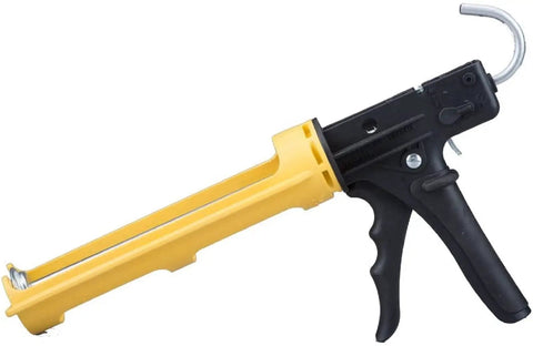 Dripless 10oz Industrial Ergonomic Composite Caulk Gun 2 Pack with Reinforced Cage and Sharp Cutter, side view