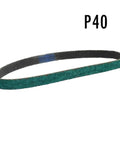 Top Shelf Zirconia Grinding Sanding Belt P40 for Mini Belt Grinders, heavy duty, precision abrasive for metal and wood.