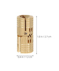 Smooth Operator Brass Concealed Barrel Hinges Six Piece Kit, 1 inch, brass material, ideal for small furniture projects.