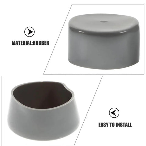 Grey rubber cap for 4 Pack Trailer Wheel Hub Bearing Rubber Caps With Water Protection, easy install and durable design.