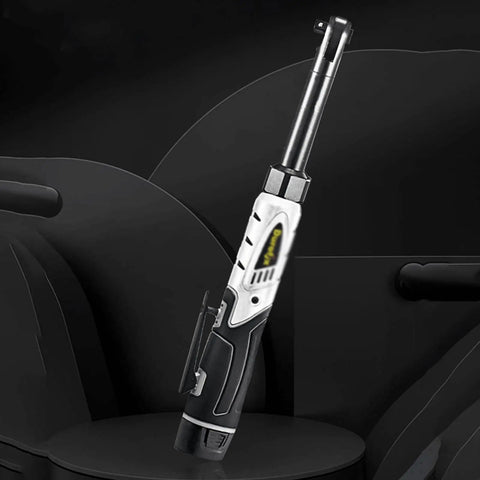 Compact Electric Ratchet Wrench With 90-degree Right Angle Long Neck Design For Tight Spaces Cordless Power Tool High Torque Rechargeable Battery Heavy Duty Truss Fastening Adjustable Socket Driver
