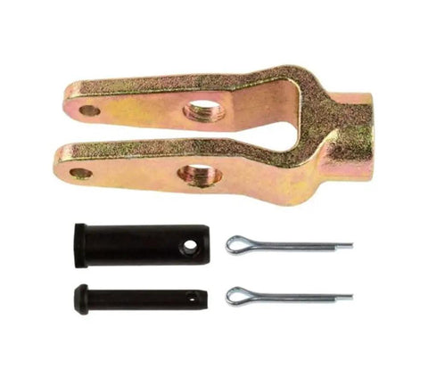 Eight Pack Slack Adjuster Double Pinned Straight Clevis Pin Kit With Five Eighth Inch 18 Threaded Pins For Air Brake Chambers Replacement R810019 Compatible With Freightliner A6809960540 TDA R810009