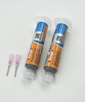 Two 10cc Pro Grade Solder Paste Flux Tin Sn63 Pb37 25-45um Syringes For PCB SMD Repair And Mobile Phone Reballing with tips