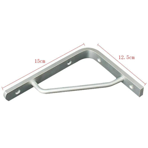 Hardcore Heavy Duty Aluminum L Bracket Rock Solid Wall Mount Shelf Support For Wood Boards And Room Dividers Rustproof Steel Corner Brace 15cm x 12.5cm