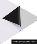 Top-Quality 304 Stainless Steel Sheets Set Of 2 - Each 6 By 12 Inches And Super Slim At 1/32 Inch Thick, shown with protective film