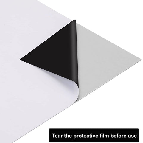 Top-Quality 304 Stainless Steel Sheets Set Of 2 - Each 6 By 12 Inches And Super Slim At 1/32 Inch Thick, shown with protective film