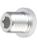 Close-up of a silver bolt from Four Pack M10xP1.0 Rear Derailleur Hanger Bolts Aluminum Alloy Tail Hook Screws For Bike Frame 13.8mm Length