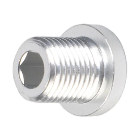 4 Pack M10xP1.0 Rear Derailleur Hanger Bolts Aluminum Alloy Tail Hook Screws for Bike, silver threaded view, 13.8mm length