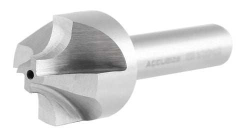 High Speed Steel Corner Rounding End Mill 5/16 Inch Radius 1/2 Inch Shank 1 1/8 Inch Largest Diameter 3 1/4 Inch Overall Length Right Hand Cut Formed Radius Cutter for Milling Rounded Corners