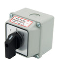 20A Rotary Changeover Switch 3 Position 2 Pole 8 Terminal With Box Built Tough Mounting Accessories Flame Retardant Housing