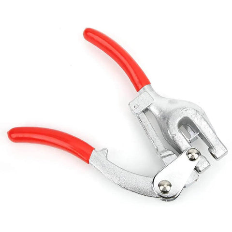 Power Punch Pliers Hand Held Metal Punch Kit for Sheet Metal with red handles
