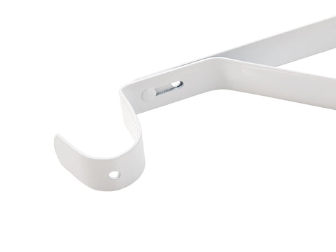 Close-up of Heavy Duty Shelf Bracket Set White 20 Pack Steel Construction With Mounting Hardware Included 12 And 1 Quarter Inch Projection