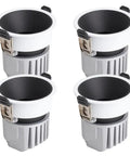 4 Pack CRI98 LED Recessed Downlights With 3000K Warm White Smooth Glow Adjustable Angle Spotlights Rock Solid Aluminum Housing hardware.