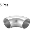 Stainless Steel 304 Long Radius 90 Degree Pipe Elbow Butt Weld Fitting, 1 Inch OD, 1mm Wall Thickness, Easy Weld Connector For Plumbing, 5 Pack