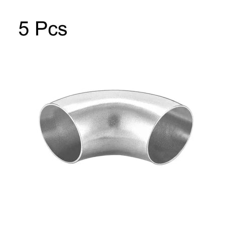 Stainless Steel 304 Long Radius 90 Degree Pipe Elbow Butt Weld Fitting, 1 Inch OD, 1mm Wall Thickness, Easy Weld Connector For Plumbing, 5 Pack