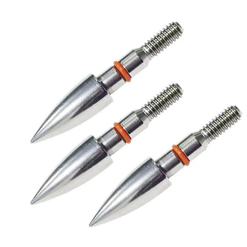 100 Grain Screw In Archery Field Points Arrowheads Five Sixteenth Inch Stainless Steel CNC Lathe Crafted High Precision Target Practice Pack Of 12