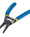 Side view of Klein Tools 11055EP wire cutter and stripper with blue handles