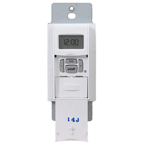 Digital In Wall 7 Day Astronomic Timer Switch No Neutral Wire Required For Easy Retrofit and Decorator Style Wall Plate