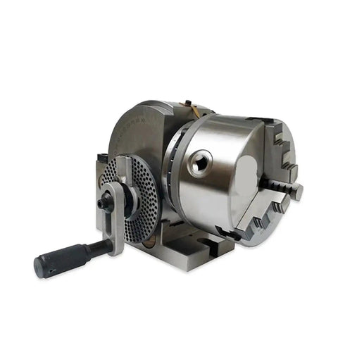 Badass Heavy Duty Universal Dividing Head BS-0 Mount for three jaw chucks, featuring a sturdy design and CNC tailstock.