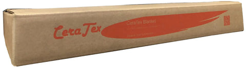 Box of All Purpose High Temp Insulation Blanket With Aluminum Foil Facing For Kilns Stoves Furnaces And Ovens 2300 Degrees F Rating 8 Lb Density Half Inch By Twenty Four Inch By Sixty Inch Five Foot CeraTex 3180