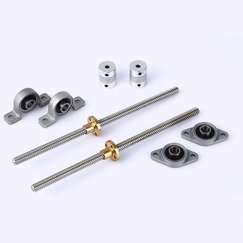 Vertical T8 Lead Screw Kit For CNC And 3D Printer Projects With Nut Bearing, Plug And Play Setup, 8mm Diameter, stainless components