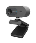 Smooth Operator 4K Uhd Webcam With Noise Canceling Mic And Slide Privacy Cover, side view of the compact USB desktop camera.