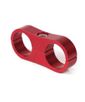 Red aluminum dual AN hose separator clamp, Get Your Custom Hose Clamps Ready With This 10 Piece Aluminum AN4 AN6 AN8 AN10 AN12 Separator Kit For Braided Rubber Line Divider Clamps That Lock Down Tight And Keep Every Connection Secure For Any High Performance Ride Or Rig You Are Building Right Now.